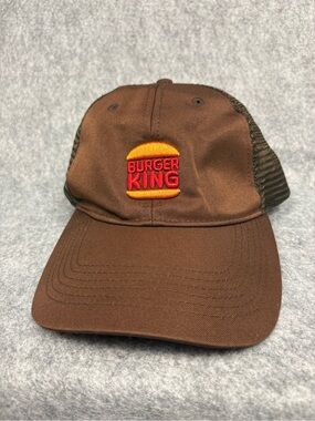 Burger King Employee Brown Mesh Trucker Hat Cap